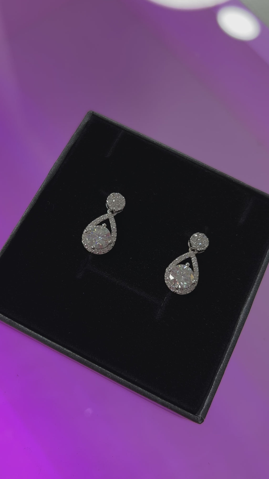 Aros lagrimas de cristal